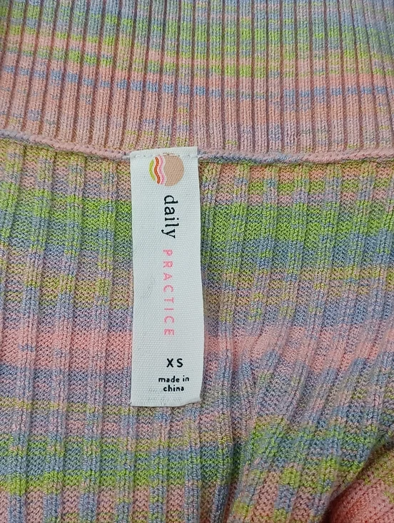 Anthropologie Daily Practice Sweater Midi Dress Size XS Preppy Slit Stretch - Picture 9 of 11